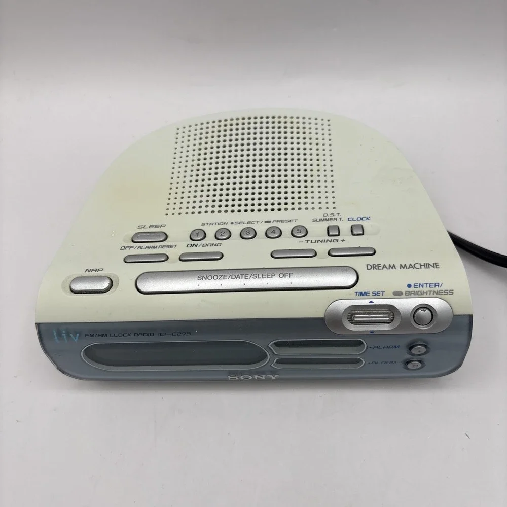 Sony ICF-C273 LIV Dream Machine Dual Alarm Clock AM/FM Radio WORKS GREAT!